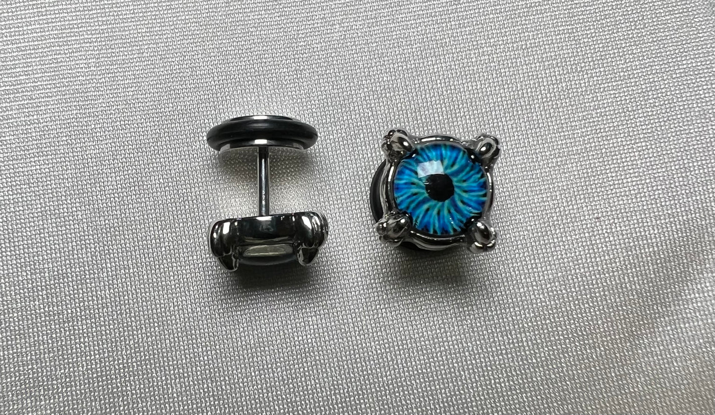 EYEBALL FAKE PLUGS (BOTH EYES ARE BLUE BUT SLIGHTLY DIFFERENT)