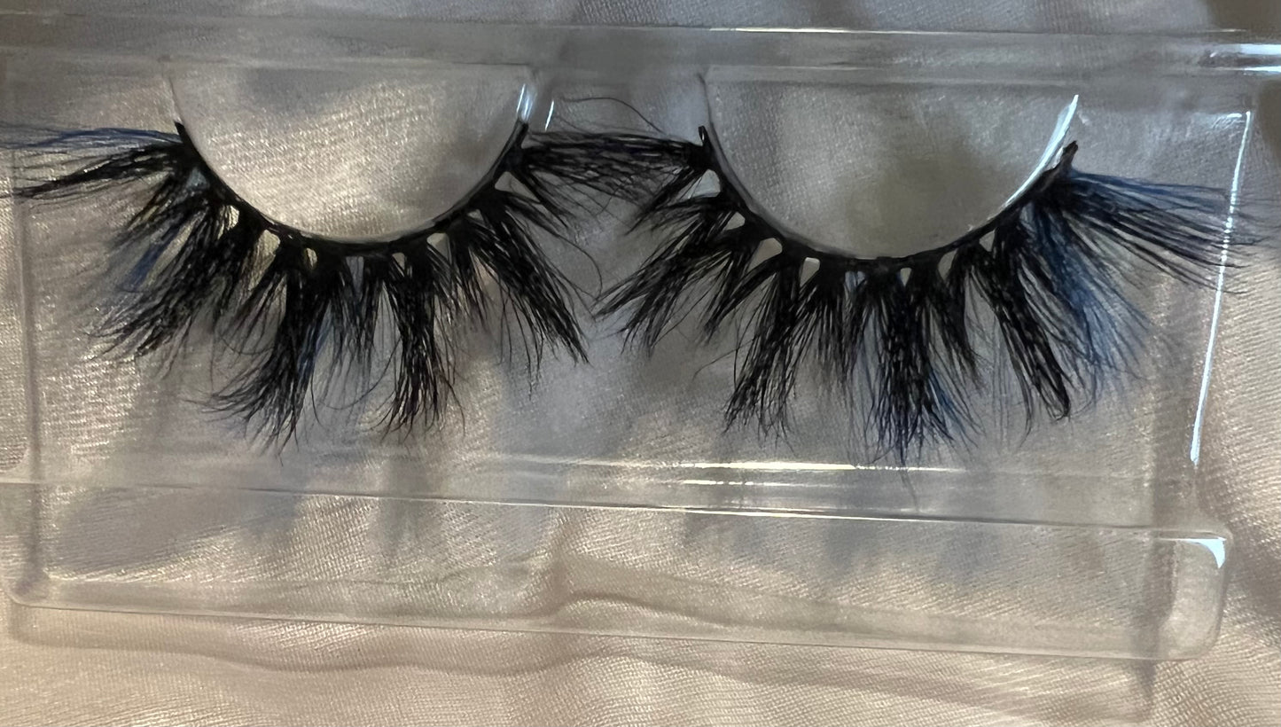 REAL MINK COLOR LASHES 25mm