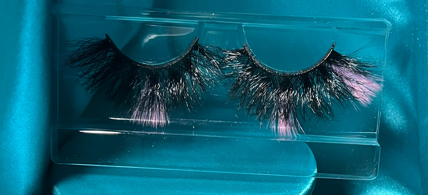 REAL MINK COLOR LASHES 25mm