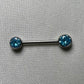 Nipple Barbell With Bezel Set CZ Ends